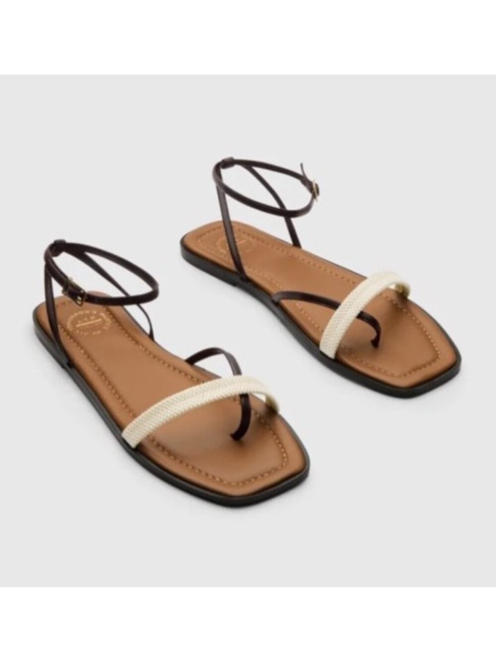 ATP ATELIER Miane Ankle Strap Sandals flats size 39 NEW